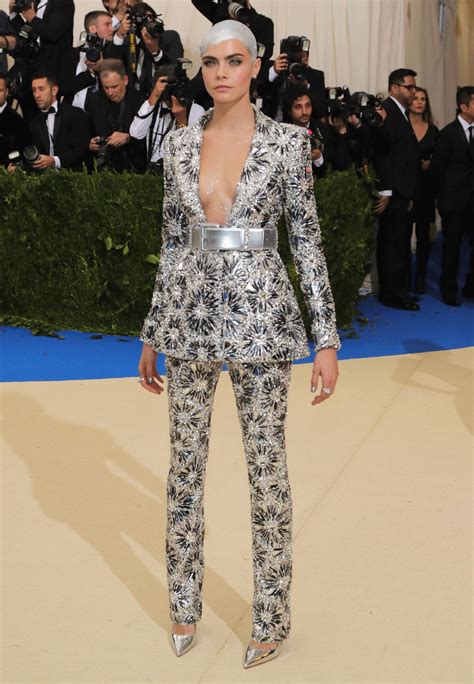 Cara Delevingne’s 2017 Met Gala Red Carpet Chanel Dress